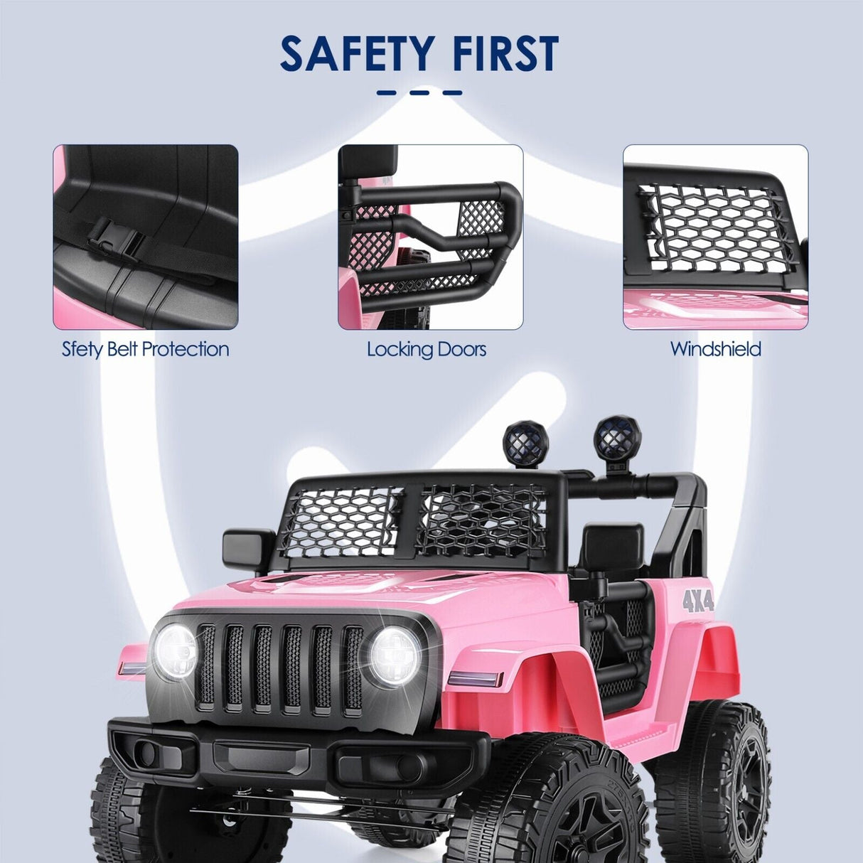 2-Seater 12V Ride-On Truck with Remote Control for Kids - Electric Powered Car