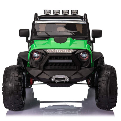 Electric 2-Seater Kids Ride-On Truck with 400W Motor and LED Lights - 24V Jeep Car