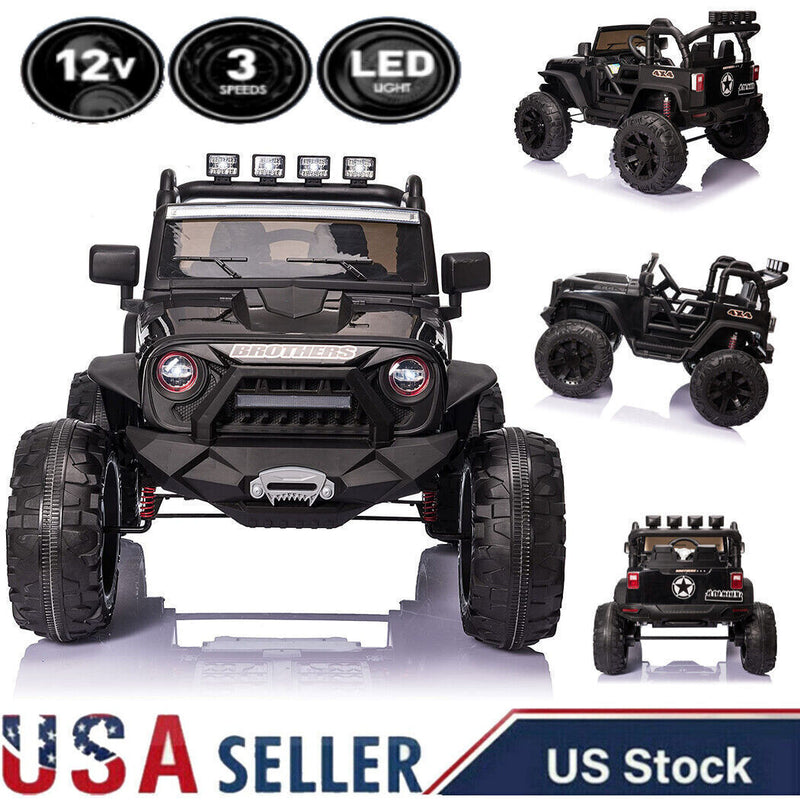 Electric 2-Seater Kids Ride-On Truck with 400W Motor, LED Lights, and 24V Battery