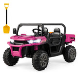 Electric 2 Seater UTV Dump Truck with Remote Control and Dump Bed