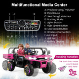 Electric 2 Seater UTV Dump Truck with Remote Control and Functional Dump Bed