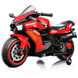 Electric 2-Wheel Kids Motorbike with Music and LED Lights - 12V Battery Powered