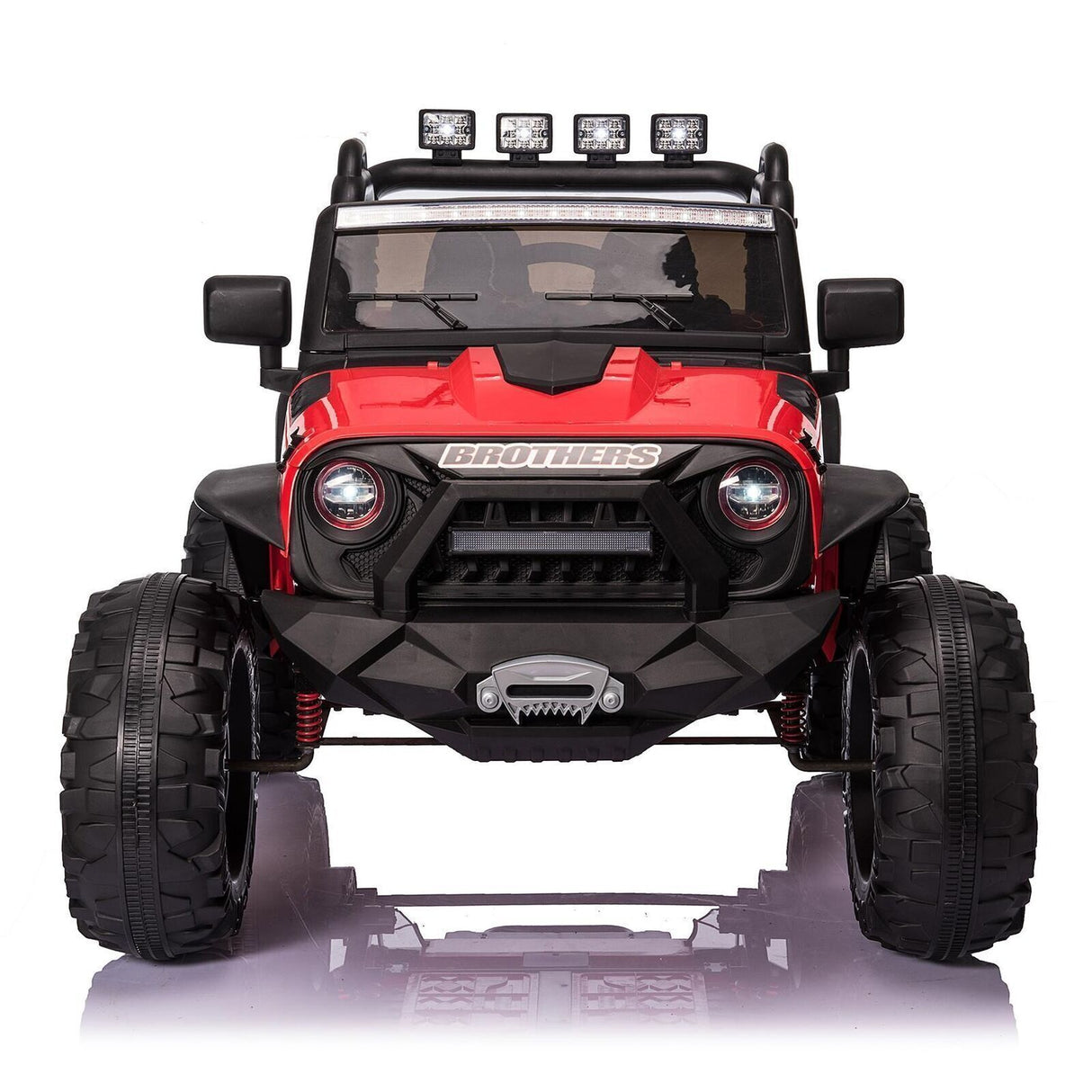 Electric 24V Kids Ride-On Truck with MP3, LED Lights, and Remote Control - 2 Seats, 2x200W Motors