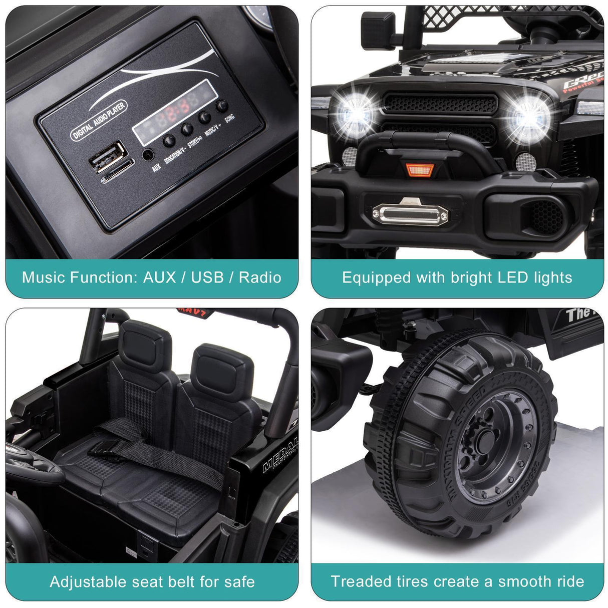 Electric 3-Speed Kids Ride-On Truck with 2.4G Remote Control - Perfect Gift for Children (12V 4.5A)
