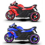 Electric 3 Wheel Motorbike for Kids with Music and LED Lights - 12V Battery Powered