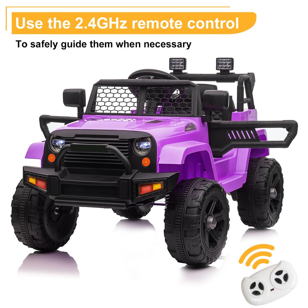 Electric 4-Wheel Ride-On Car Truck for Kids with Remote Control - 12V, 62 Lbs