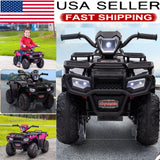 Electric 4-Wheeler ATV Quad for Kids with LED Lights, MP3 Player, and USB Port