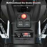 Electric 4-Wheeler ATV Quad for Kids with 2 Speeds, MP3 Player, and LED Lights - Black