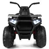 Electric 4-Wheeler ATV Quad for Kids with 2 Speeds, Music, and Lights - Black