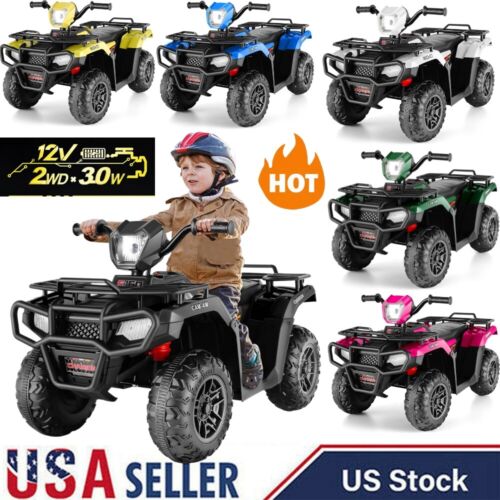 Electric 4-Wheeler ATV Quad for Kids with LED Lights, USB and MP3 Compatibility - Ideal for Boys and Girls