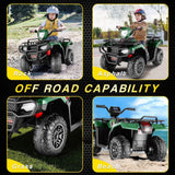 Electric 4-Wheeler ATV Quad for Kids with LED Lights, USB and MP3 Player - Suitable for Boys and Girls Aged 07