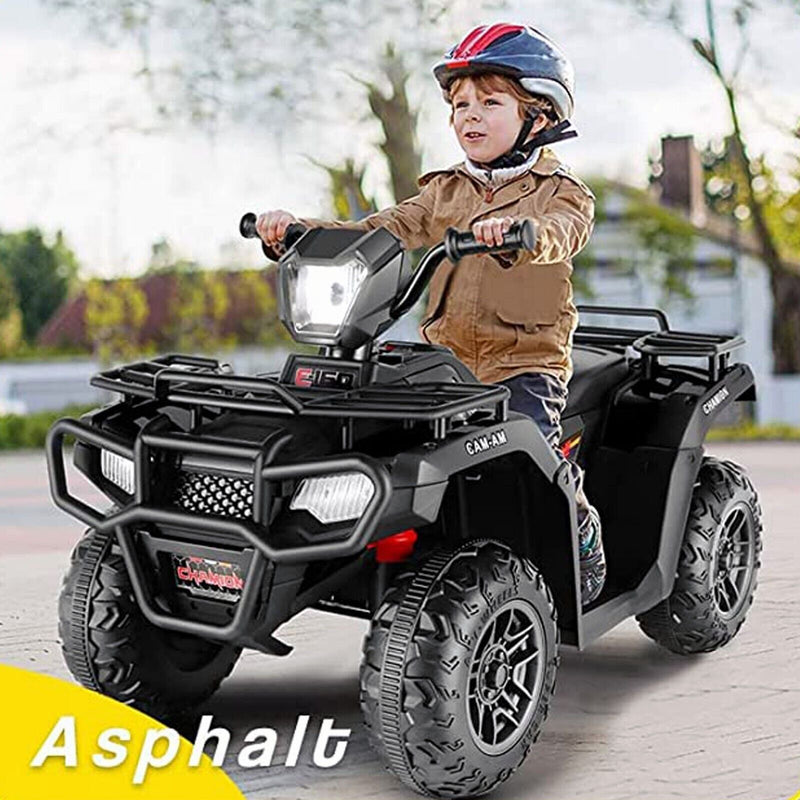 Electric 4-Wheeler ATV Quad for Kids with LED Lights, USB and MP3 Player - Suitable for Boys and Girls Aged 4 and Up