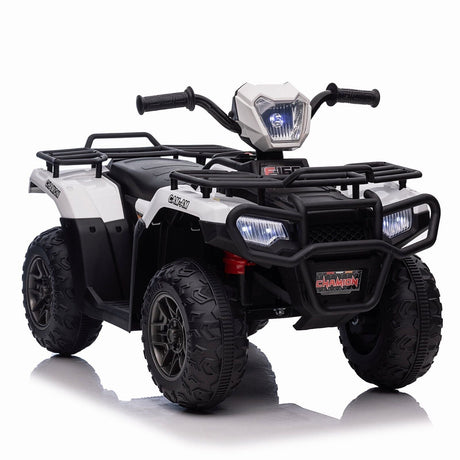 Electric 4-Wheeler ATV Quad for Kids with LED Lights, USB and MP3 Player - Suitable for Girls and Boys Aged 09