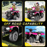 Electric 4-Wheeler ATV Quad for Kids with LED Lights, USB and MP3 Player - Suitable for Girls and Boys Aged 2-3