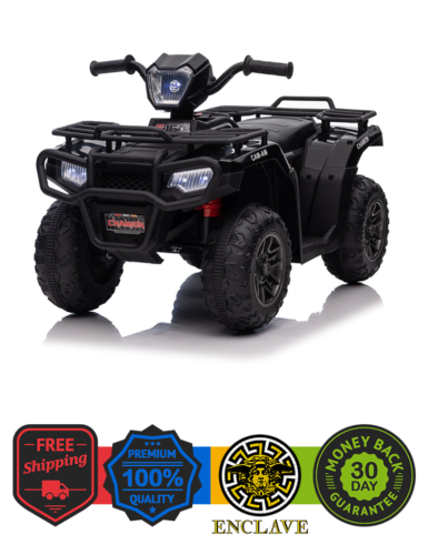 Electric 4-Wheeler ATV Quad for Kids with LED Lights, USB/MP3 Music