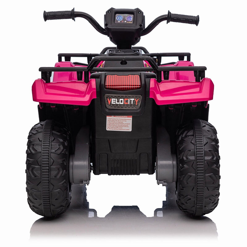 Electric 4-Wheeler ATV Quad for Kids with LED Lights, USB/MP3 Music Player