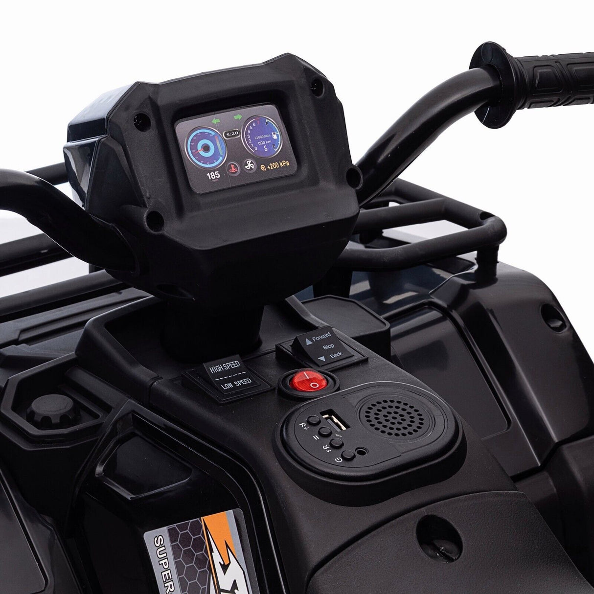 Electric 4-Wheeler Quad for Kids with MP3 Music and LED Lights - 12V ATV Ride On Car Perfect for Gifting