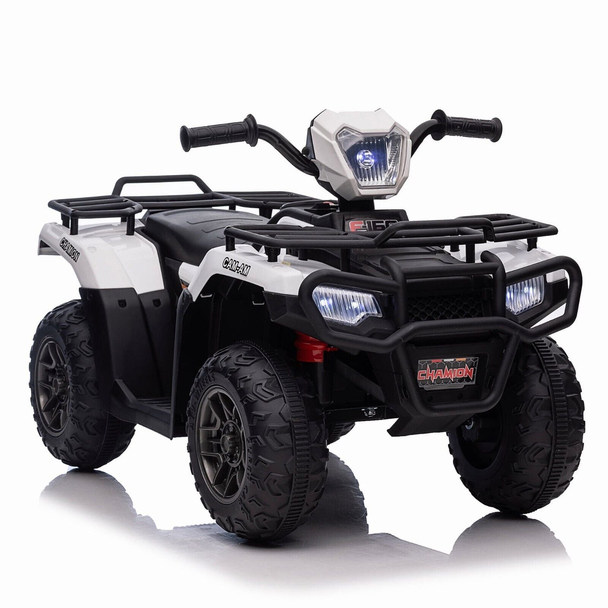 Electric Kids ATV Ride On Car with Music, LED Lights, and USB - Black Quad 4-Wheeler