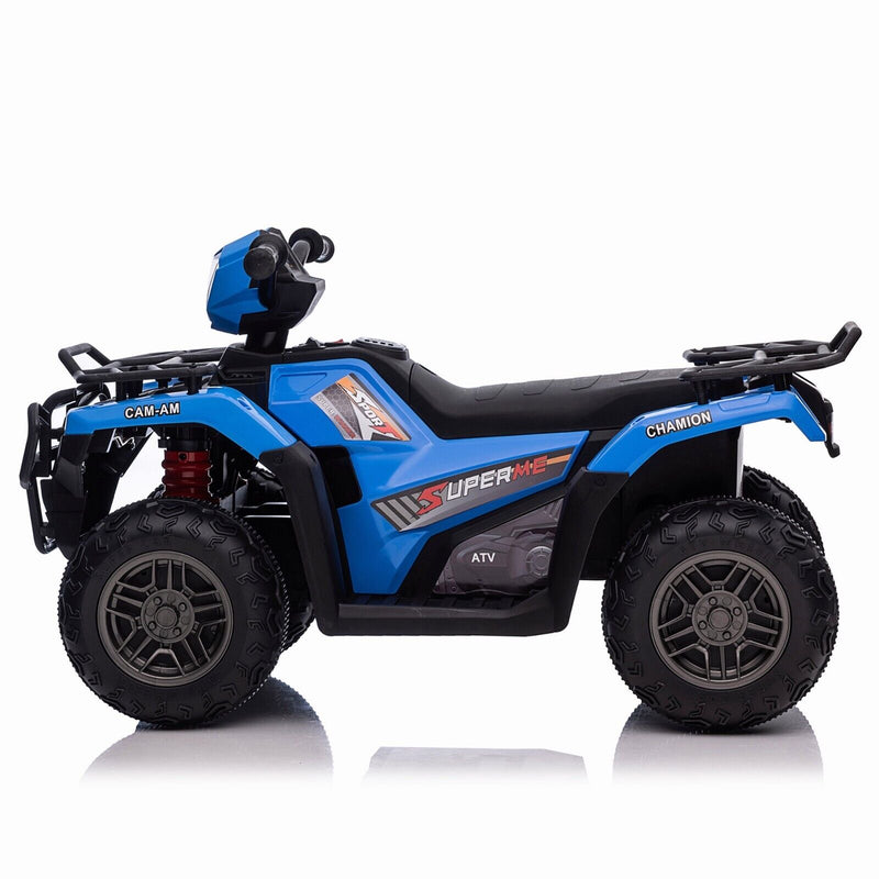 Electric 4-Wheeler Quad for Kids with Music, LED Lights, and AUX Port - 12V Ride On ATV