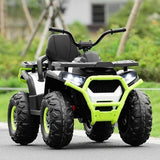 Electric 4-Wheeler ATV Quad for Kids with MP3 and LED Lights in White