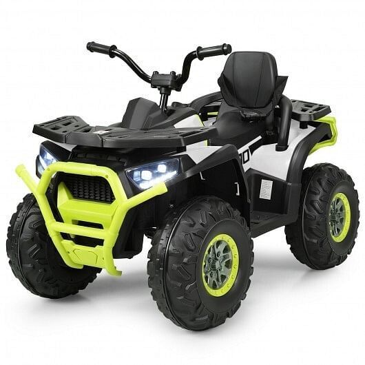 Electric 4-Wheeler ATV Quad for Kids with MP3 and LED Lights in White
