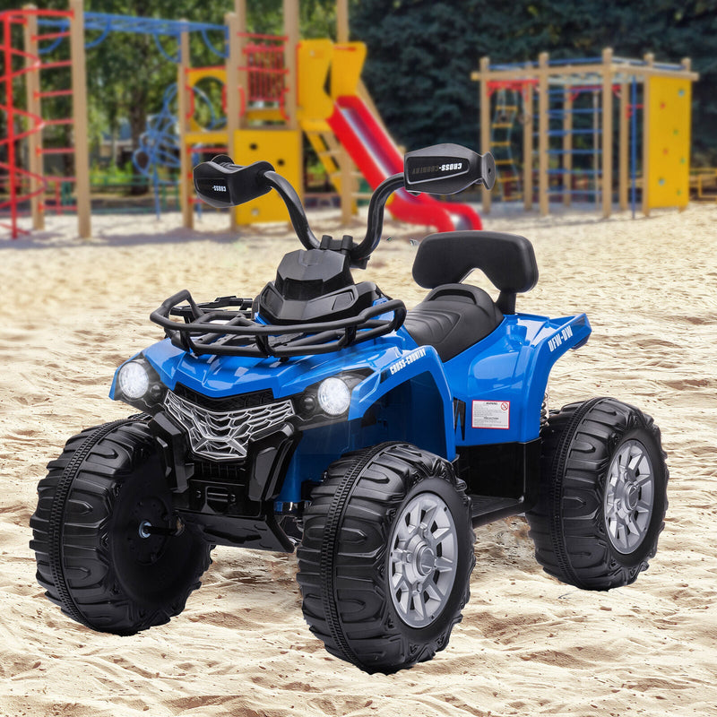 Electric 4-Wheeler ATV Quad Ride On Car for Kids with LED Lights and MP3 Player - 2 Speeds