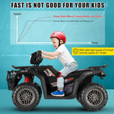 Electric 4-Wheeler ATV Quad Ride-On Car for Kids with LED Lights and MP3 Player - Perfect Gift for Boys and Girls (12V)