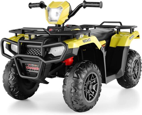 Electric 4-Wheeler ATV Quad Ride-On Car for Kids with LED Lights, USB and MP3 Player - Suitable for Girls and Boys Aged 3-8 Years