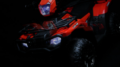Electric 4-Wheeler ATV Quad Ride-On Car for Kids with LED Lights, USB and MP3 Player - Suitable for Girls and Boys Aged 3-8 Years