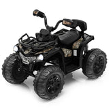 Electric 4-Wheeler ATV Ride-On Toy for Kids with MP3 and Headlights - Black
