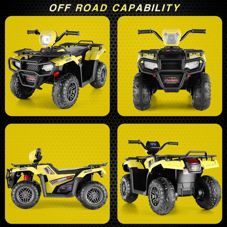 Electric Quad ATV Car for Kids with MP3 Player and 12V Battery - 4-Wheeler Truck with 2*30W Motors