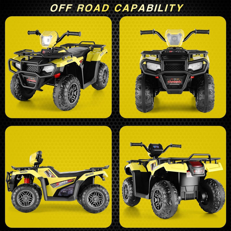 Electric Quad ATV Car for Kids with MP3 Player and 12V Battery - 4-Wheeler Truck with 2*30W Motors