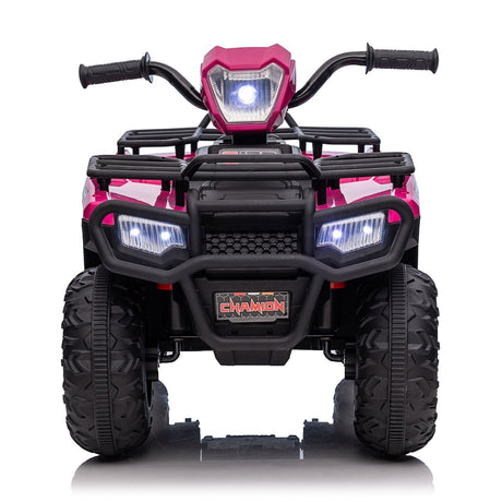 Electric 4-Wheeler Quad for Kids with MP3 and Headlights - 2 Speeds, Pink
