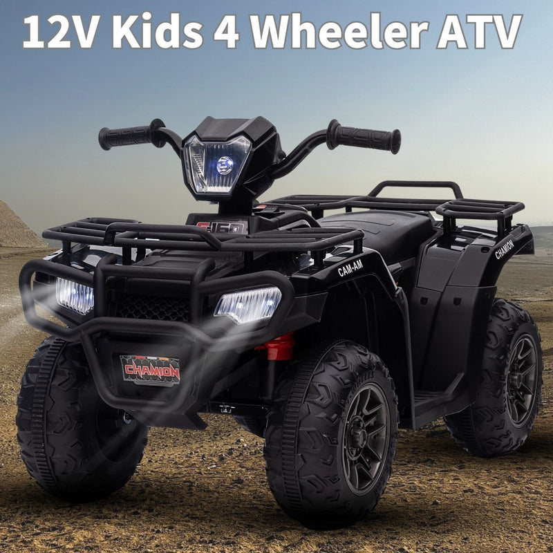 Electric 4-Wheeler ATV Quad for Kids with LED Lights, USB/MP3, and Gift Option