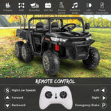 Electric 4WD Toy Tractor with Dump Trailer for 2 Kids - 24V Battery Powered Ride-On Car