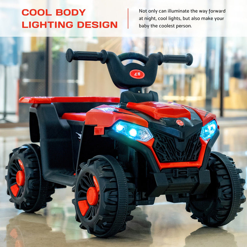 Electric 6V ATV 4-Wheeled Beach Ride-On Car for Kids - Battery Powered Toy for Christmas Gift