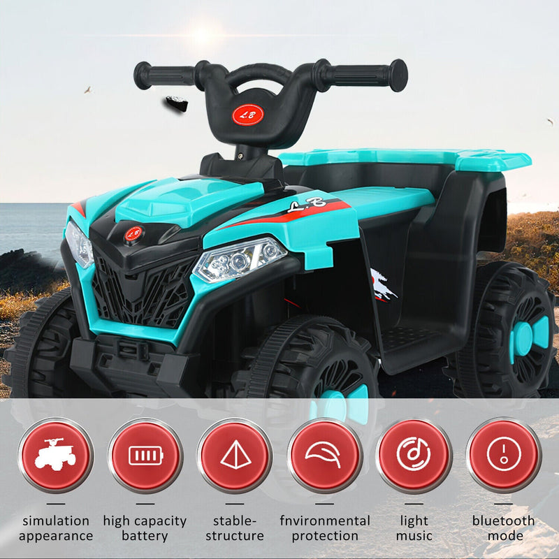 Electric 6V ATV 4-Wheeled Beach Ride-On Car for Kids - Battery Powered Toy for Christmas Gift
