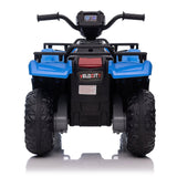Electric ATV 4-Wheeler Quad Car Toy for Kids with MP3 Player - Blue