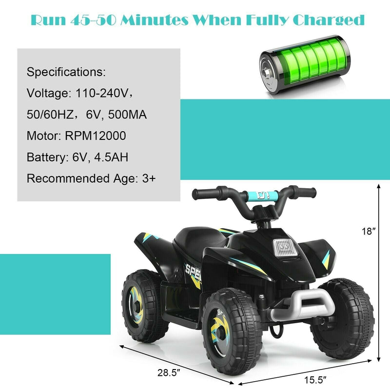 Electric ATV 4 Wheels Ride-On Toy for Kids (6V)