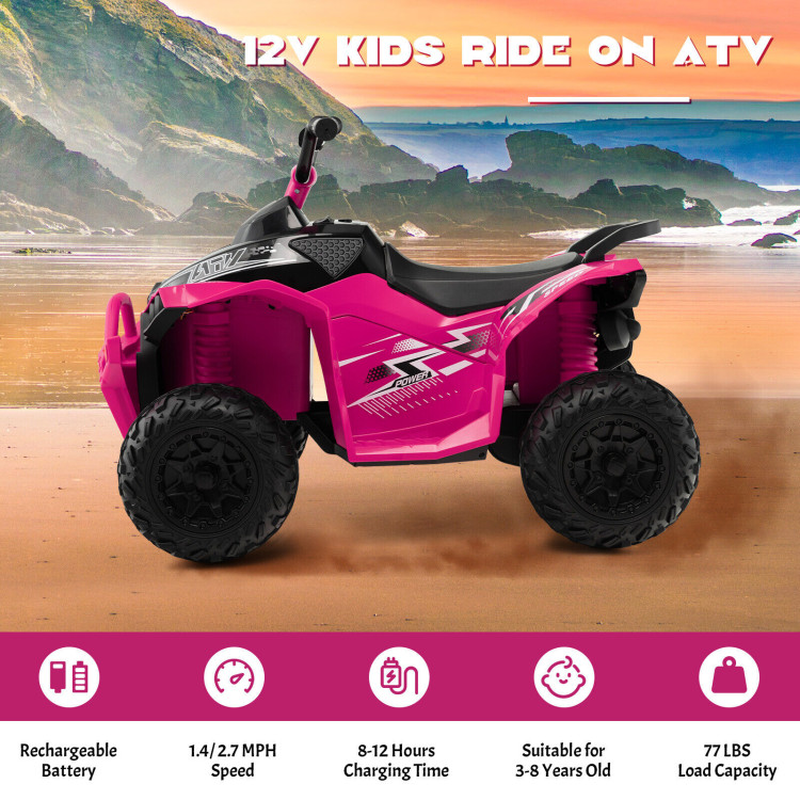 Electric ATV for Kids with Adjustable Speed and Cozy Seat