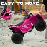 Electric ATV for Kids with Adjustable Speed and Cozy Seat - Pink