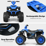 Electric ATV for Kids with LED Lights and Durable Treaded Tires - 12V