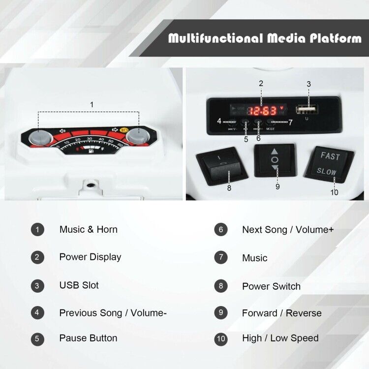 Electric ATV for Kids with LED Lights and Treaded Tires - 12V Ride-On Adventure