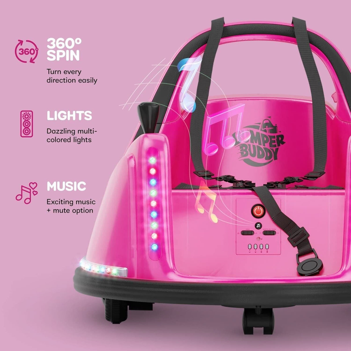 Electric Bumper Car for Kids & Toddlers - 12V 2-Speed, Suitable for Ages 1-4