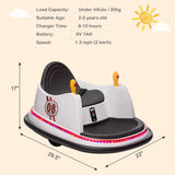 Electric Bumper Car for Kids & Toddlers with Remote Control and LED Lights