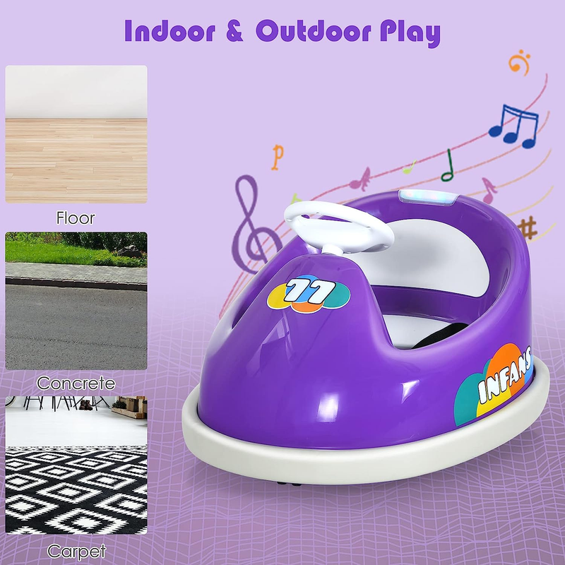 Electric Bumper Car for Kids with 2 Driving Modes and 360 Degree Rotation