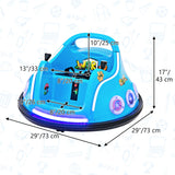 Electric Bumper Car for Kids with Remote Control, LED Lights, and Music