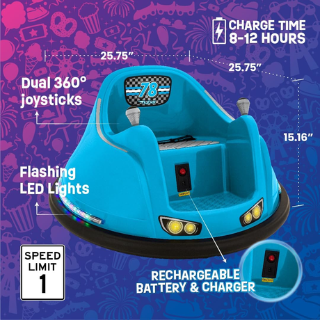 Electric Bumper Car for Toddlers and Kids - Fun and Safe Ride-On Toy for Ages 1 and Up