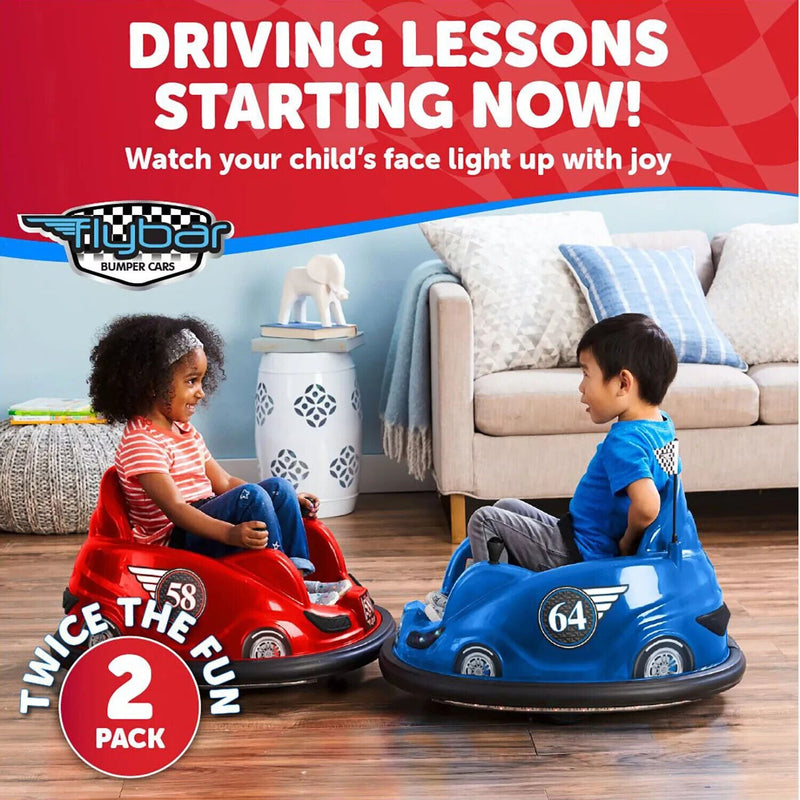 Electric Bumper Cars - Set of 2, Powered by 6-Volt Battery