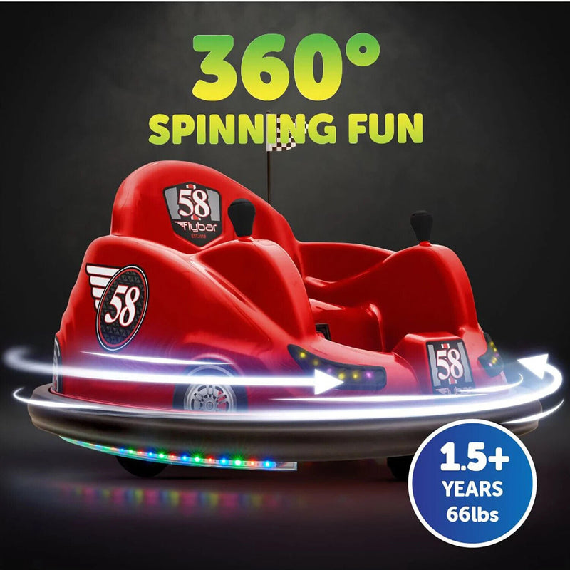 Electric Bumper Cars - Set of 2, Powered by 6-Volt Battery